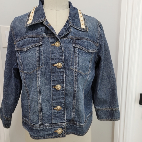 Liz Claiborne Jackets & Blazers - Demin Jacket By First Issue Liz Claiborne Size PL